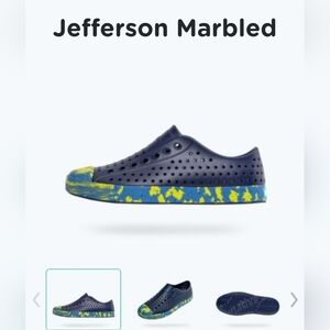 NATIVE JEFFERSON MARBLED SLIP- ON LIGHTWEIGHT SHOES. SIZE WOMEN 10 MEN 8